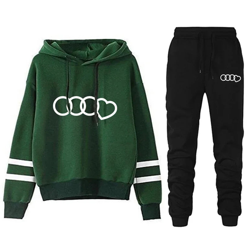 Hot Sales Women's Sweatshirts Casual Tracksuit Hoodies 2024 Fashion Printing Outdoors Daily Stripe Pullovers Jogging Sports Suit