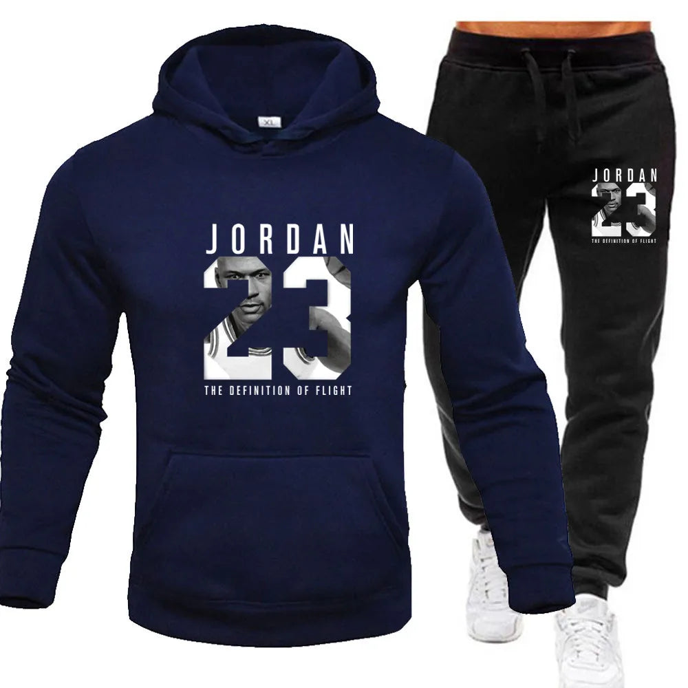 2024 new top of the line Classic men's hooded sportswear high-quality sweatshirts and jogging pants casual