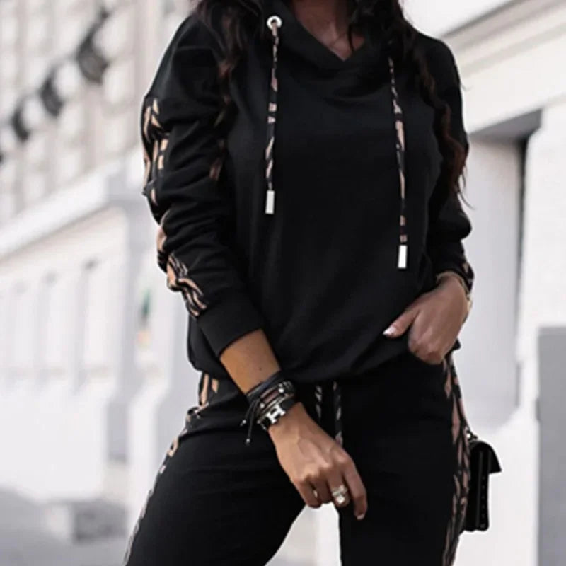 2024 Autumn European and American Women's Fashion Casual Two Piece Sportswear