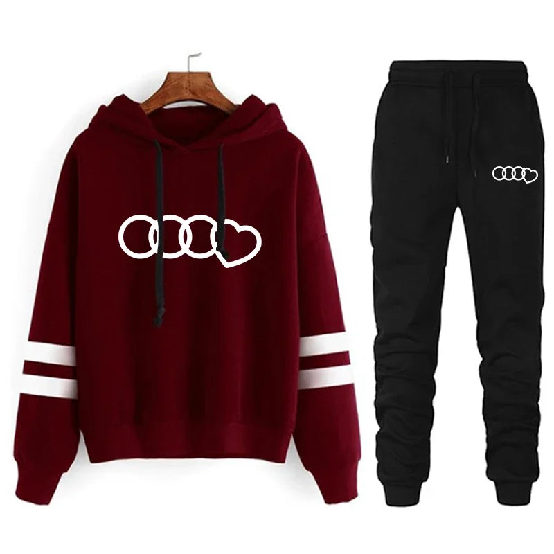 Hot Sales Women's Sweatshirts Casual Tracksuit Hoodies 2024 Fashion Printing Outdoors Daily Stripe Pullovers Jogging Sports Suit