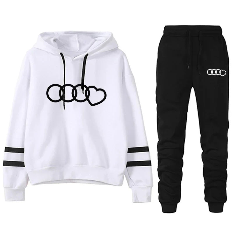 Hot Sales Women's Sweatshirts Casual Tracksuit Hoodies 2024 Fashion Printing Outdoors Daily Stripe Pullovers Jogging Sports Suit