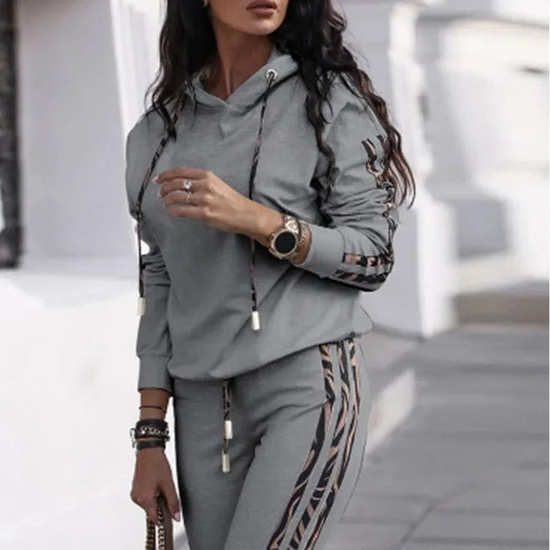 2024 Autumn European and American Women's Fashion Casual Two Piece Sportswear