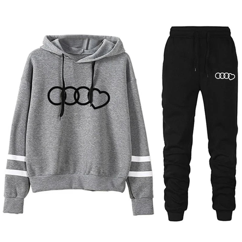 Hot Sales Women's Sweatshirts Casual Tracksuit Hoodies 2024 Fashion Printing Outdoors Daily Stripe Pullovers Jogging Sports Suit