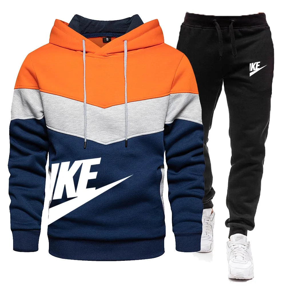 2024 Men's Hoodie+Pants Set Casual Sportswear Hoodie Pants 2-piece Set Casual Sportswear Autumn/Winter Jogging Set