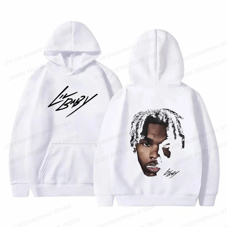 Hip Hop Rapper Lil Baby Hoodies Men Women Fashion Oversized Hoodie Kids Coats Sweats Womens Clothing Music Album Tracksuit