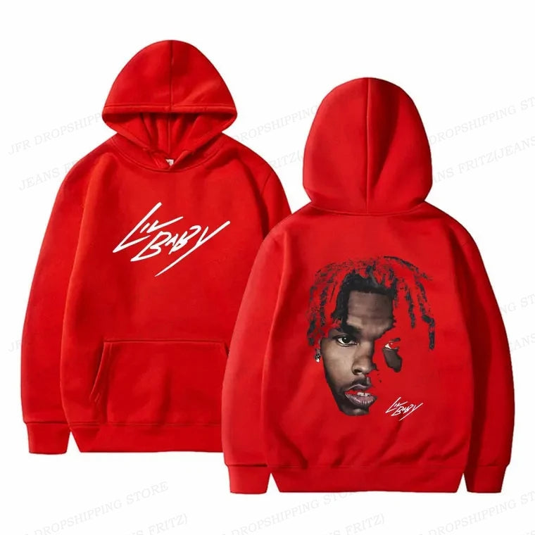 Hip Hop Rapper Lil Baby Hoodies Men Women Fashion Oversized Hoodie Kids Coats Sweats Womens Clothing Music Album Tracksuit