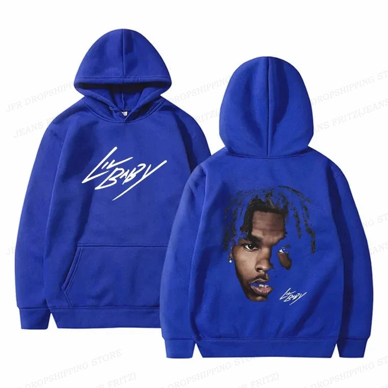 Hip Hop Rapper Lil Baby Hoodies Men Women Fashion Oversized Hoodie Kids Coats Sweats Womens Clothing Music Album Tracksuit