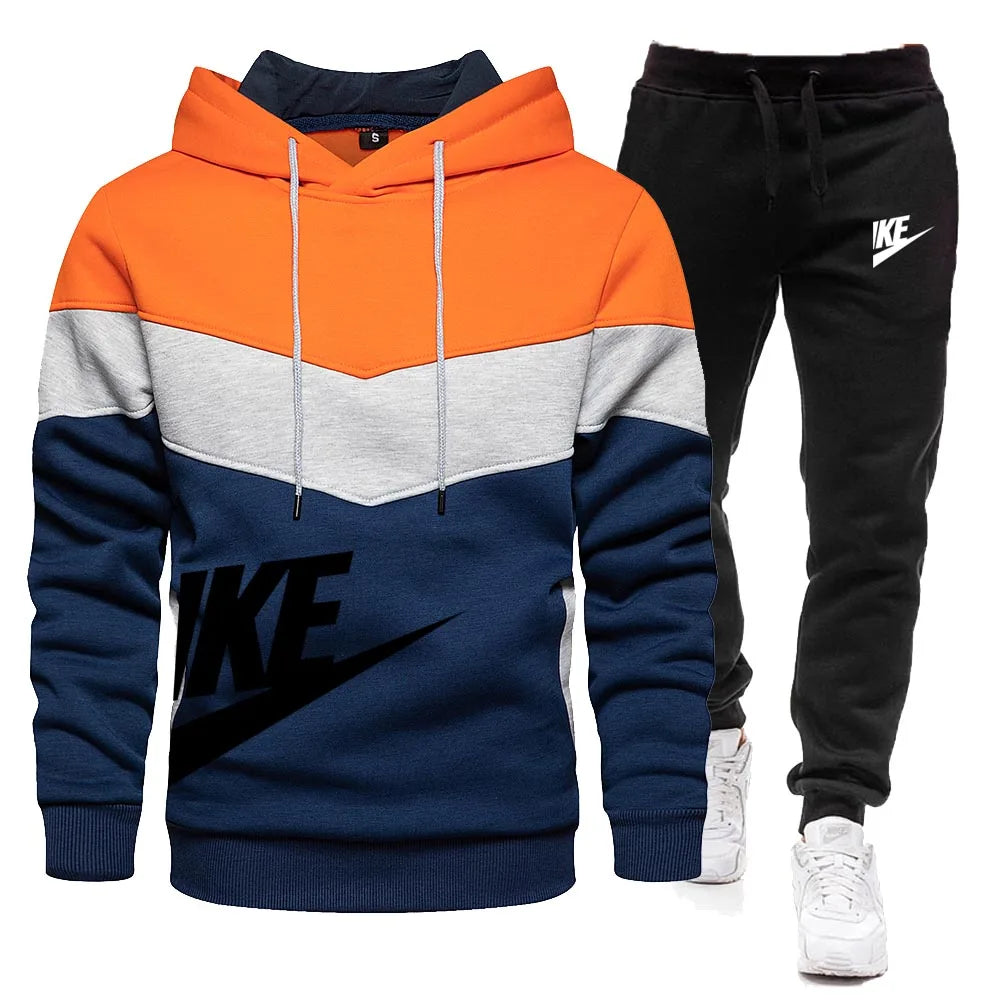 2024 Men's Hoodie+Pants Set Casual Sportswear Hoodie Pants 2-piece Set Casual Sportswear Autumn/Winter Jogging Set