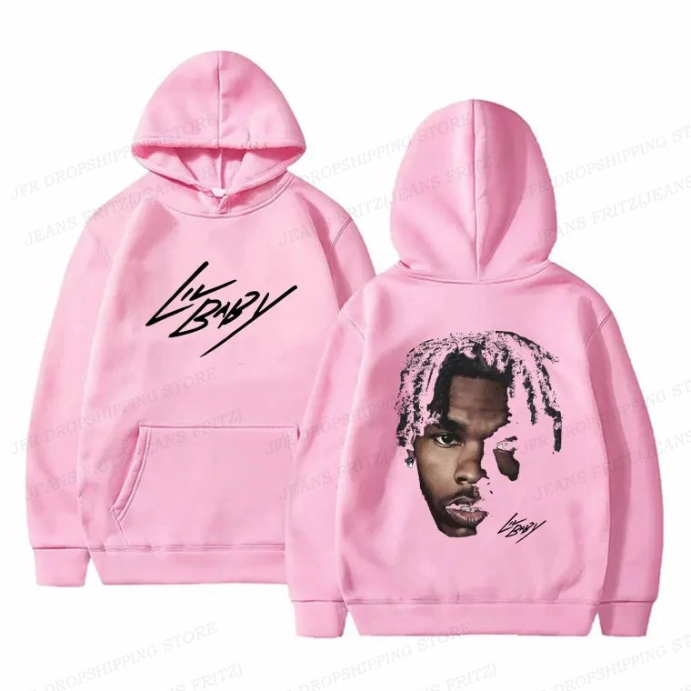 Hip Hop Rapper Lil Baby Hoodies Men Women Fashion Oversized Hoodie Kids Coats Sweats Womens Clothing Music Album Tracksuit