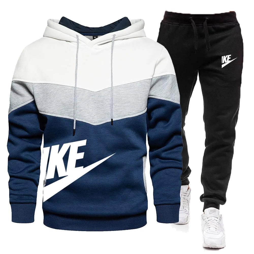 2024 Men's Hoodie+Pants Set Casual Sportswear Hoodie Pants 2-piece Set Casual Sportswear Autumn/Winter Jogging Set