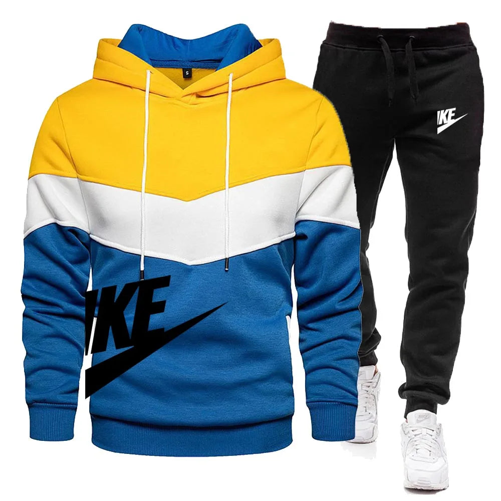 2024 Men's Hoodie+Pants Set Casual Sportswear Hoodie Pants 2-piece Set Casual Sportswear Autumn/Winter Jogging Set