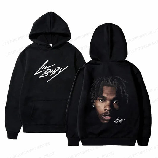 Hip Hop Rapper Lil Baby Hoodies Men Women Fashion Oversized Hoodie Kids Coats Sweats Womens Clothing Music Album Tracksuit