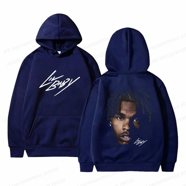 Hip Hop Rapper Lil Baby Hoodies Men Women Fashion Oversized Hoodie Kids Coats Sweats Womens Clothing Music Album Tracksuit