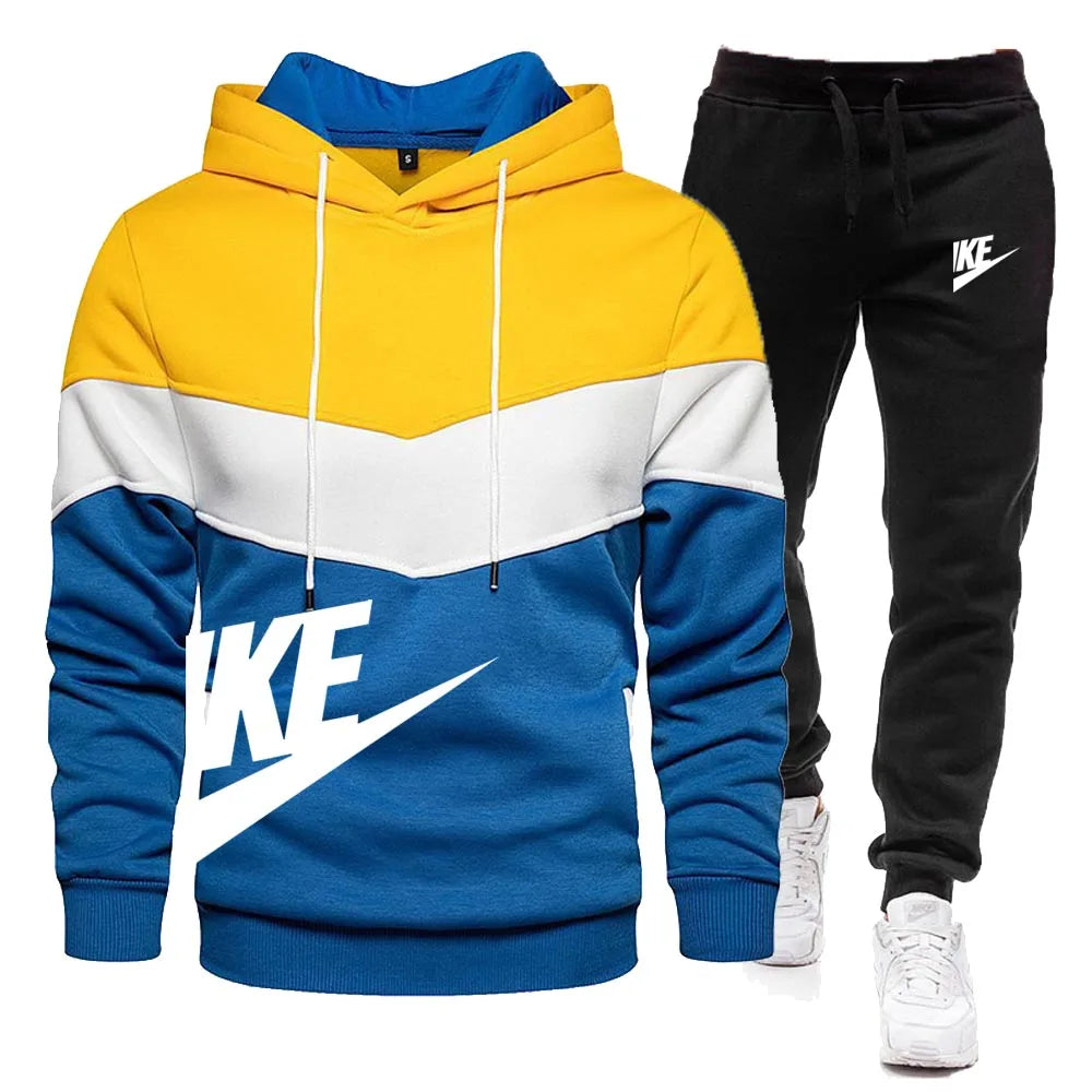 2024 Men's Hoodie+Pants Set Casual Sportswear Hoodie Pants 2-piece Set Casual Sportswear Autumn/Winter Jogging Set