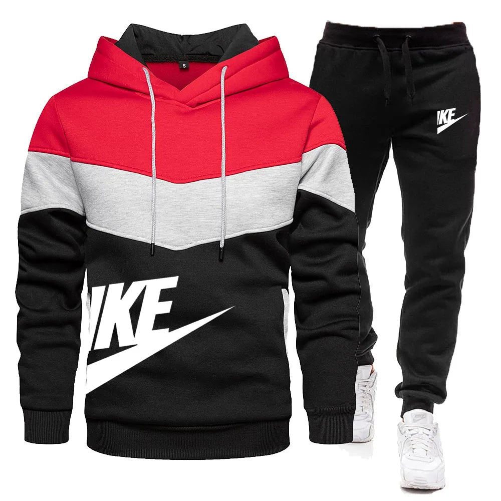 2024 Men's Hoodie+Pants Set Casual Sportswear Hoodie Pants 2-piece Set Casual Sportswear Autumn/Winter Jogging Set